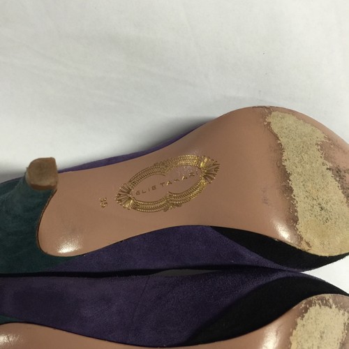 Elie Tahari Blair Suede Purple Turquoise Pumps 35 US 4.5-5 Nice! - Picture 9 of 10