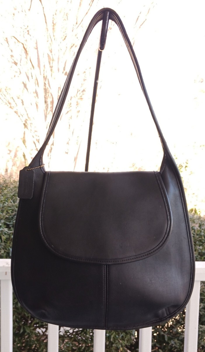 バッグ Vintage Coach Leather Flap Ergo Shoulder Old Coach Ergo Flap Shopper Shoulder bag Leather Leaf Green