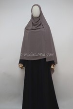 XL Premium Chiffon Hijab Wrap Shayla Scarf Shawl Muslim Headcover Taupe Gray