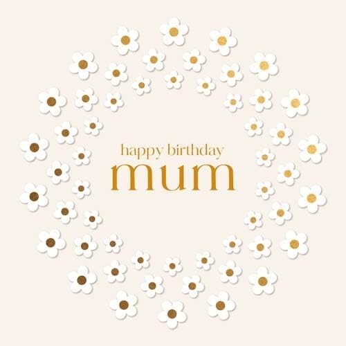 Floral Mum Birthday Card  – Fox and Butler Foiled Design by Pigment