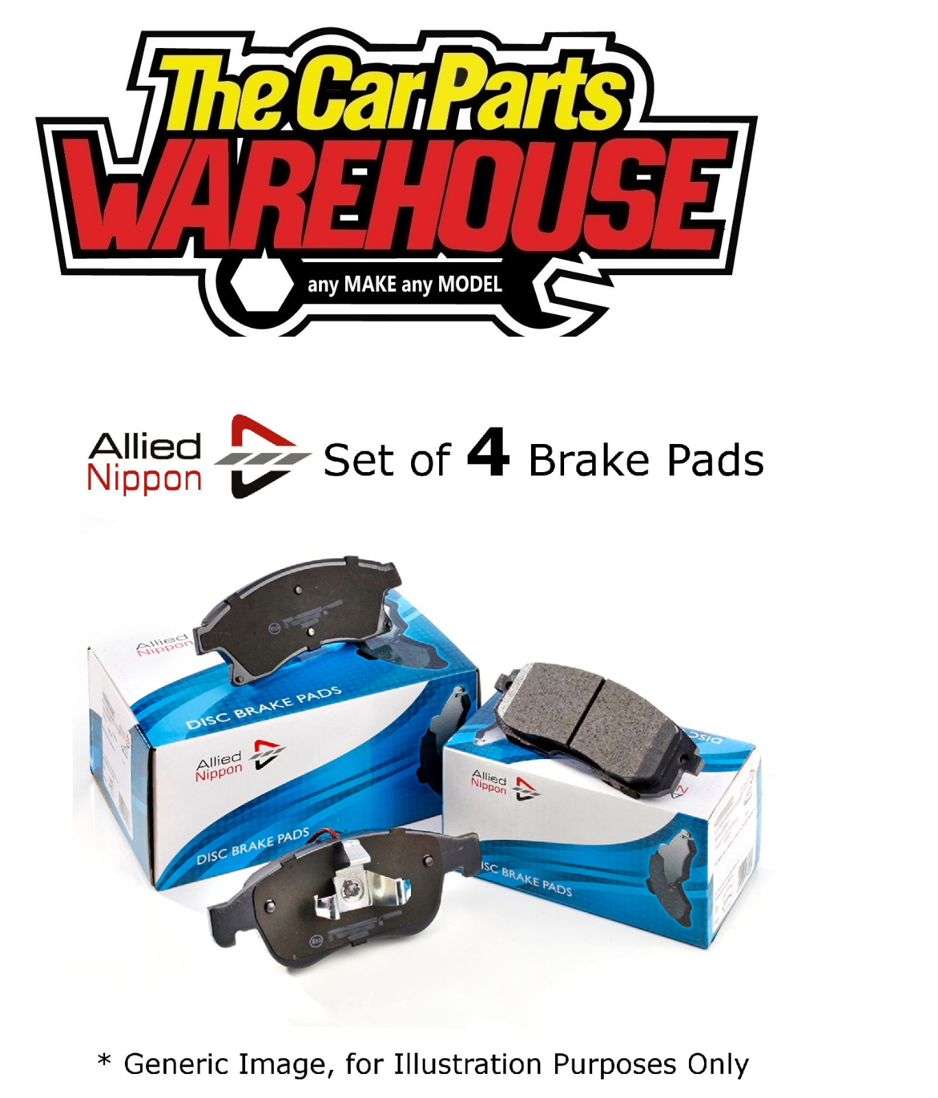 ADB12227 Allied Nippon Front Brake Pad Set Genuine 5 Year for sale 