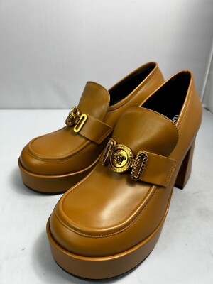 Versace Collection Men s Brown Leather Shoes, Medusa logo on the buckles Primo Medusa leather loafers in brown - Versace | Mytheresa main image 3