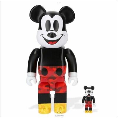 BE@RBRICK BAPE MICKEY MOUSE ORIGINAL COLOR 400% & 100 BE@RBRICK BAPE MICKEY MOUSE ORIGINAL COLOR 400% & 100