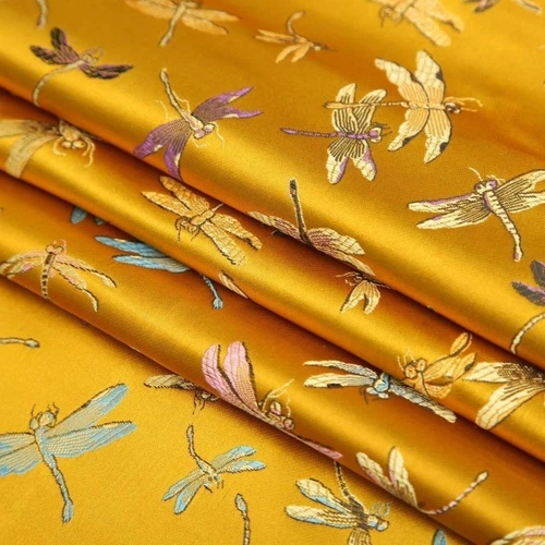 Chinese Satin Brocade Fabric Jacquard Embroiderd Damask Costume Upholstery - Picture 7 of 31