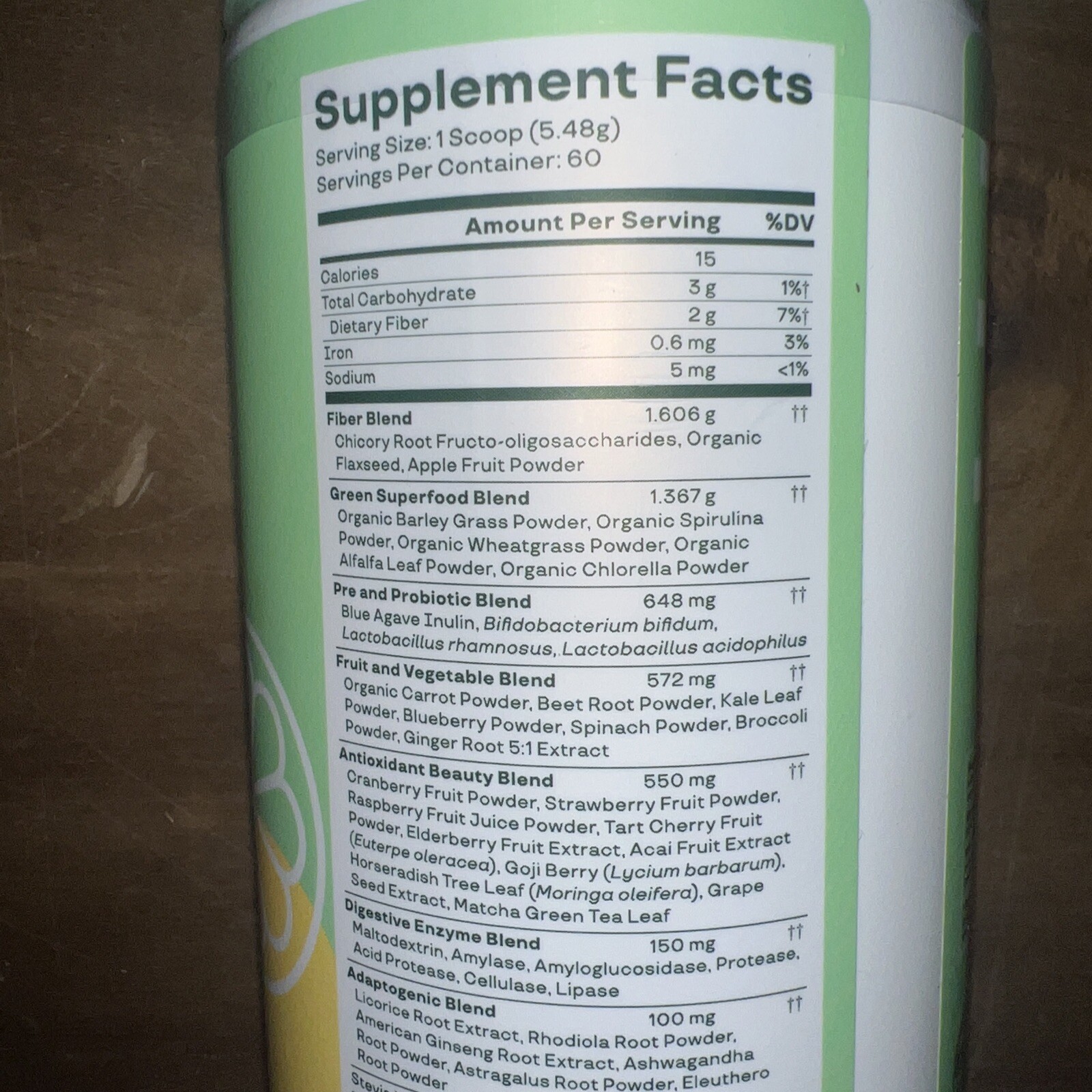 Bloom Nutrition Greens & Superfoods Powder 11.6 oz Citrus60 Serving