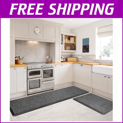 Ergonomic Anti-Fatigue Floor Mats - Non-Slip & Waterproof, Perfect for Kitchen