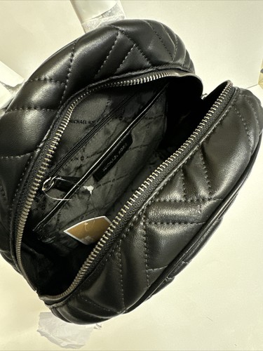 Michael Kors MK Abbey Medium Quilted Leather Backpack 35S9SAYB2T Black NWT - Picture 5 of 6