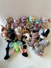 Lot of 16 Ty Beanie Babies All With Tags Some Retired