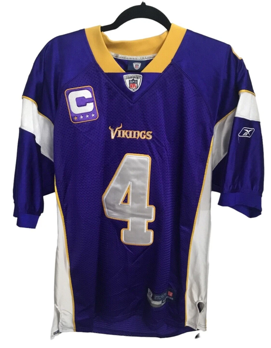 Minnesota Vikings Brett Favre #4 Captain Stitched Logo Reebok NFL