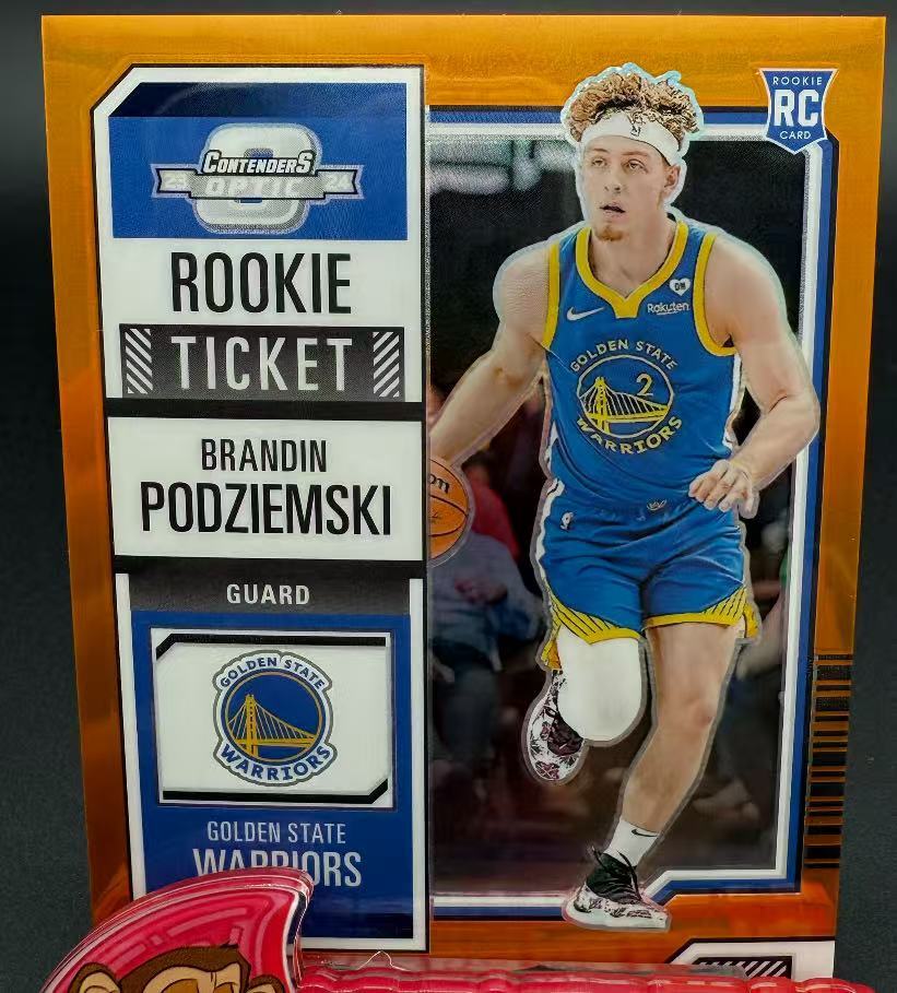 Brandin Podziemski 2023-24 Contenders Optic 41/49 Orange Rookie Ticket RC #3