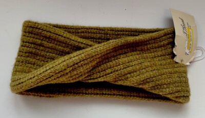 Universal Thread Womens Headband Ribbed Knit Olive Green Winter Front Twist