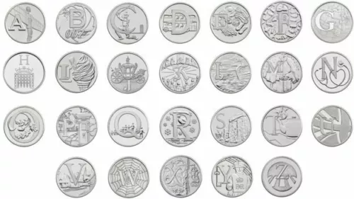 2019 A - Z Alphabet 10p Piece British Ten Pence Coins Collection Uncirculated  