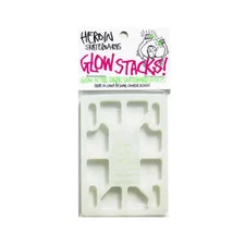 Heroin Glow Stacks Skateboard Truck Riser Pads  1/8" Glow In The Dark Set Of 2