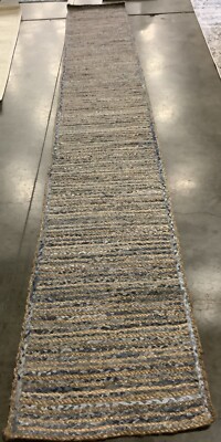 NATURL / BLUE 2'-3'' X 16' Broken Thread Rug Reduced Price 1172668209 CAP250A-216