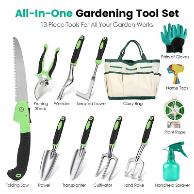 13Pcs Garden Tool Set Gardening Hand Tools For Plant Gardening Aluminum Alloy