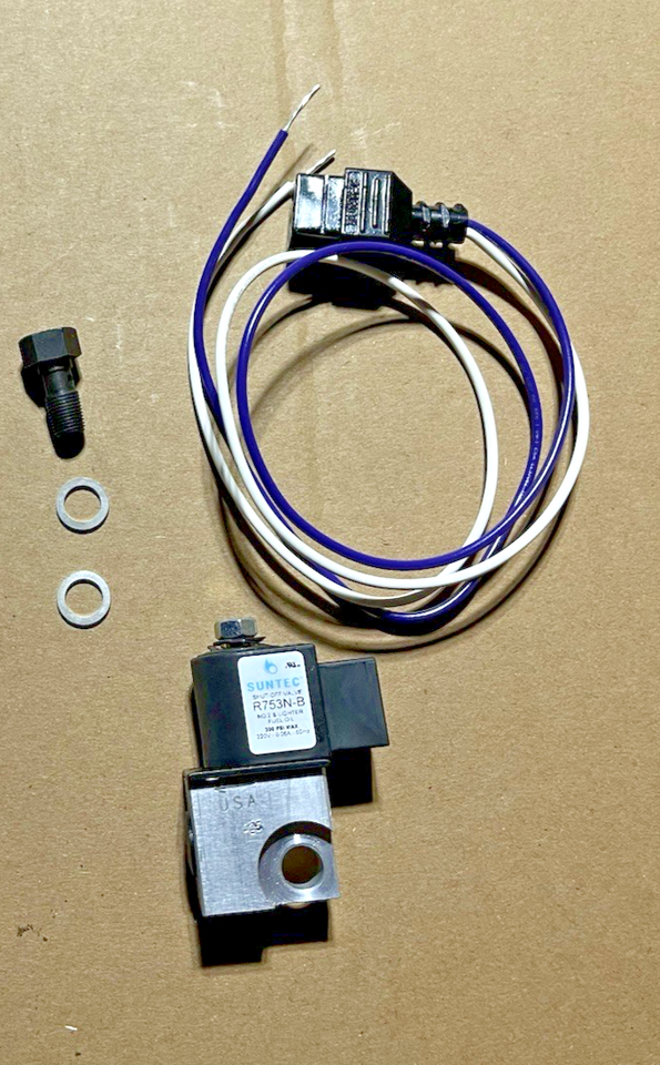 Électrovanne (solenoid) 115 Volts Pour Nettoyeur Haute Pression Eau Chaude Suntec - Neuf, Origine USA