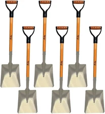 6Pack Ashman Snow Shovel with Large Scoop and Heavy Duty Handle