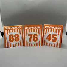 Whataburger Table Tents Lot Of 3 Assorted Numbers Bundle