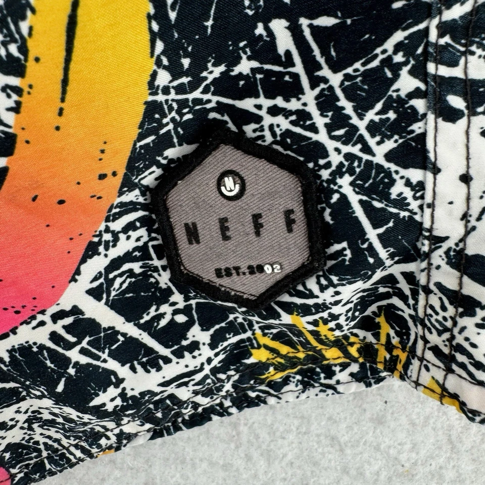 Neff Board Shorts Mens Medium Swim Trunks All Over Print Fruits Tropical Nylon - Imagem 3 de 4