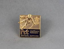 1988 Winter Olympics Pin - Northern Telecom Figure Skating Event - Stamped Pin