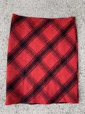 TALBOT'S Scottish Kilt Plaid Mini skirt RED  BLACK Hunter Womens Sz 12    sj7m14