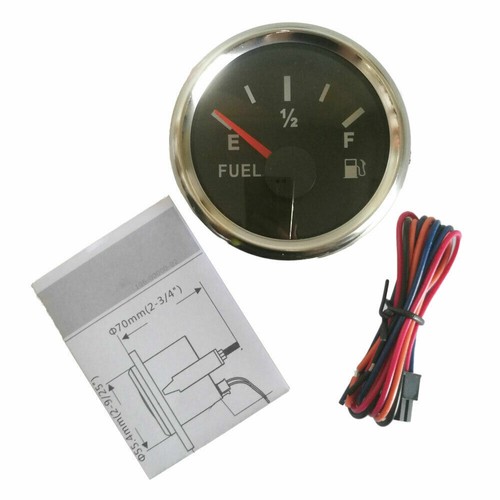 4 Gauge Set with Senders Fuel Gauge Oil Volts Water Temp 52mm Red LED