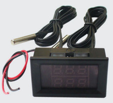 New DC 4-28V Precision Dual Display Digital Thermometer NTC Metal Probe