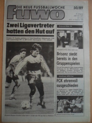 FUWO 50 - 12.12. 1989 3* FC Karl-Marx-Stadt-Juventus Turin 0:1 Bremen-Neapel 5:1