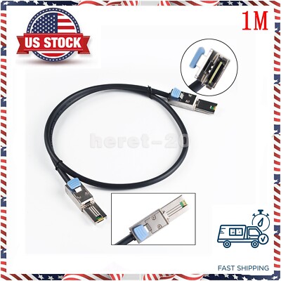 SFF-8088 TO SFF-8088 External mini SAS to mini-SAS Cable 3.3FT For DELL 00TFC6