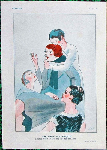 DON 1931 Vintage French Caricature Print EMILIENNE D'ALENCON Dancer & Courtesan - Picture 1 of 3