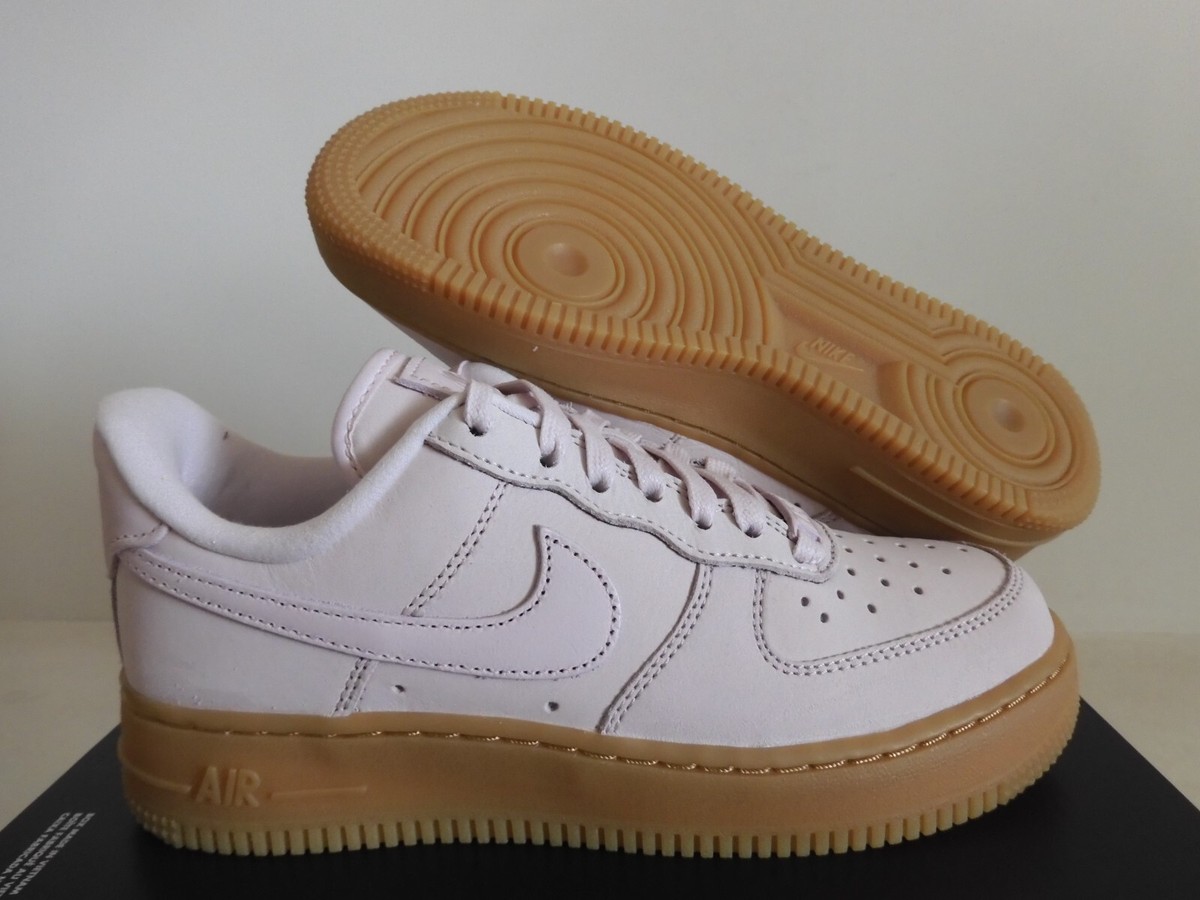 WMNS NIKE AIR FORCE 1 PREMIUM MF PEARL PINK-PEARL PINK-BROWN SZ 6