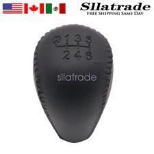 6 Speed Leather Gear Shift Knob Black Fits Toyota Tacoma 2005-2015