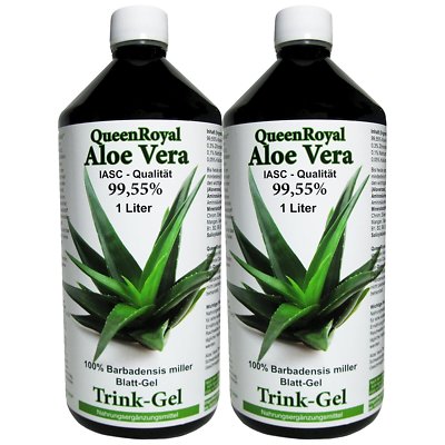 QueenRoyal Aloe Vera Trink Gel 99.55% pur 2 Liter Sparpack. 30036-W