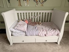 Silver Cross Nostalgia White Small Cot Bed with Mattress