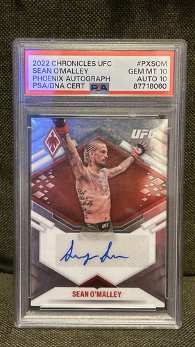2022 Panini Chronicles UFC Sean O’Malley Phoenix Auto #PXSOM PSA 10 Auto 10