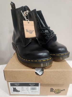 DR.MARTENS AIR WAIR SMOOTH LEATHER 1460 W BLACK US 9 NWT ORIGINAL BOX WOMEN BOOT