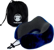 Memory Foam Travel Pillow, Neck Pillow with 360-Degree Head Support, Comfortable