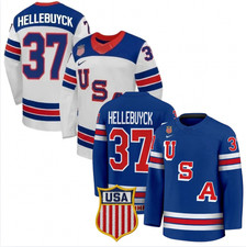 37 Hellebuyck Winter Olympics 2026 MEN Stitched Jersey White/Royal