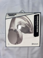 Sharper Image SBT665 Deluxe Hi-Fi Wireless Headphones - Silver - New In Box