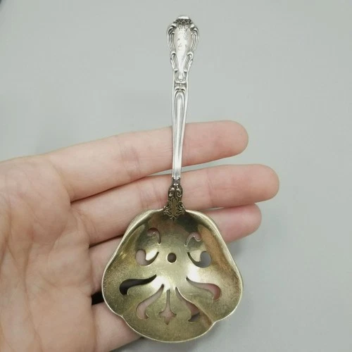 Vintage Gorham Sterling Silver Chantilly Bon Bon Server Candy Nut Spoon 4 1/2