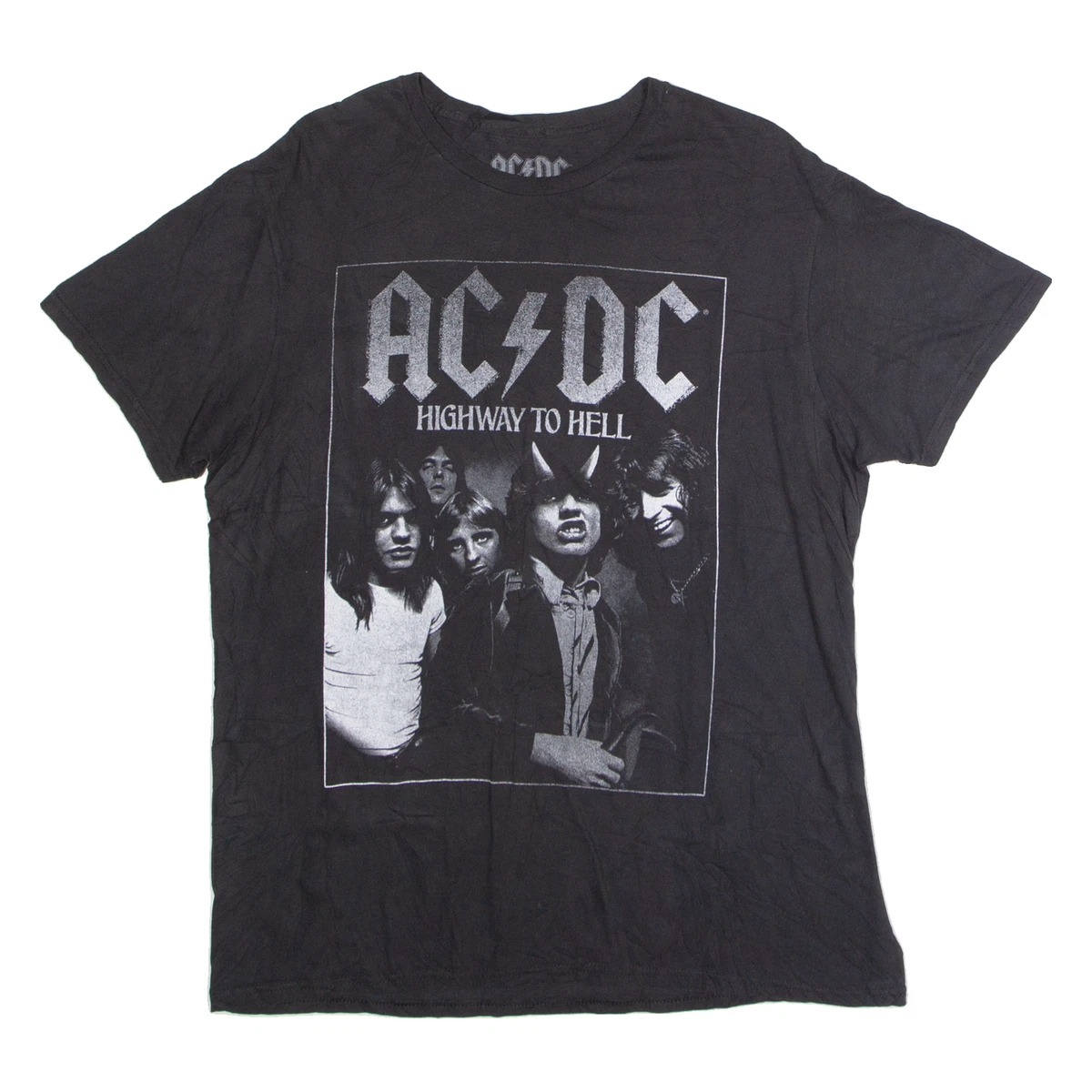 T-shirt Homme AC/DC Noir XL – 100% Coton, Manches Courtes, Logo