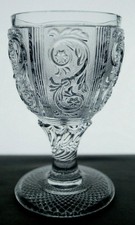 French Baccarat Sand Arabesque Pressed Flint Glass Water Goblet Circa 1840