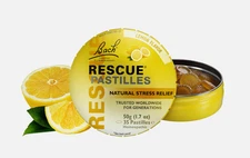 Bach RESCUE Pastilles Natural Stress Relief Lemon Flavor 50g 1.7 oz