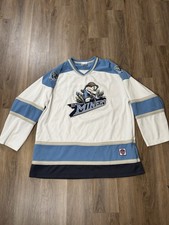 Disney World Grumpy Miners maglia hockey bianca blu uomo taglia XL vintage