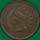 1899 Indian Head Cent Choice Almost Uncirculated AU+ Coin #39607