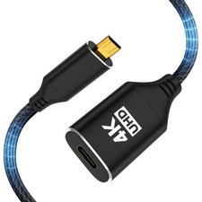 4K USB C to Micro HDMI Cable, Uni-Directional USB C Female to Micro HDMI Male...