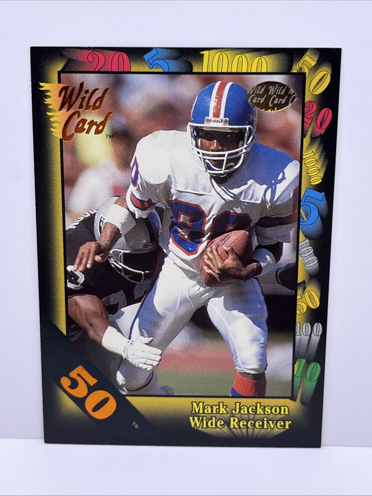 1991 Wild Card 50 Stripe Mark Jackson #11 Denver Broncos SSP SP