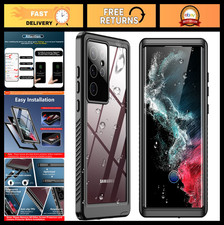 Waterproof Galaxy S22 Ultra Case with Built-in Screen Protector, Heavy Duty Shoc