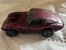 1970 Johnny Lightning Burgundy Topper Frantic Ferrari No Engine Missing Tire 1970 Johnny Lightning Burgundy Topper Frantic Ferrari No Engine Missing Tire