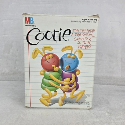 Vintage 1986 Milton Bradley Cootie Board Game Complete Preschool Classic
